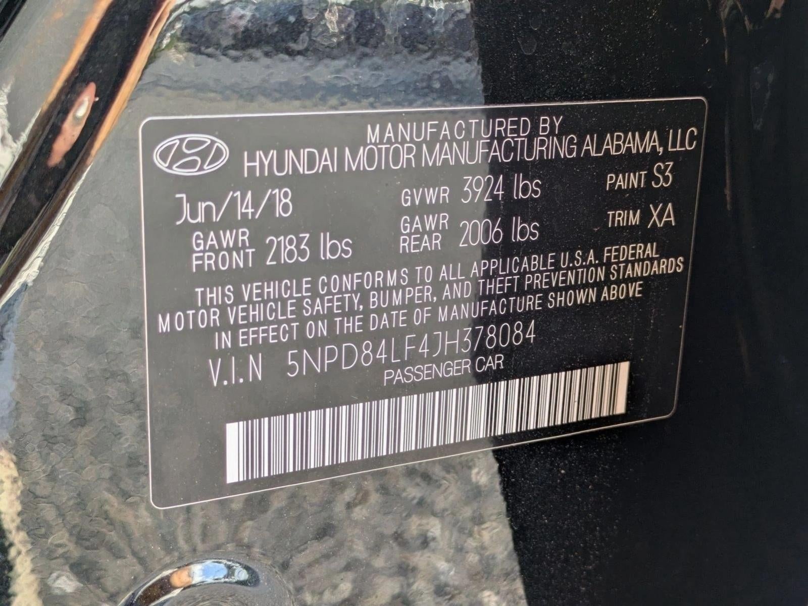 2018 Hyundai ELANTRA SEL 2.0L Auto
