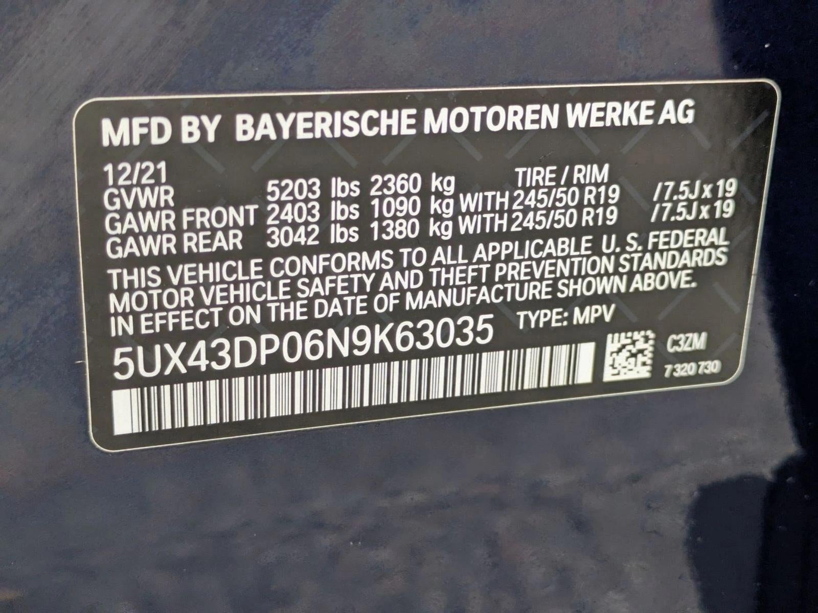 2022 BMW X3 sDrive30i Sports Activity Vehicle