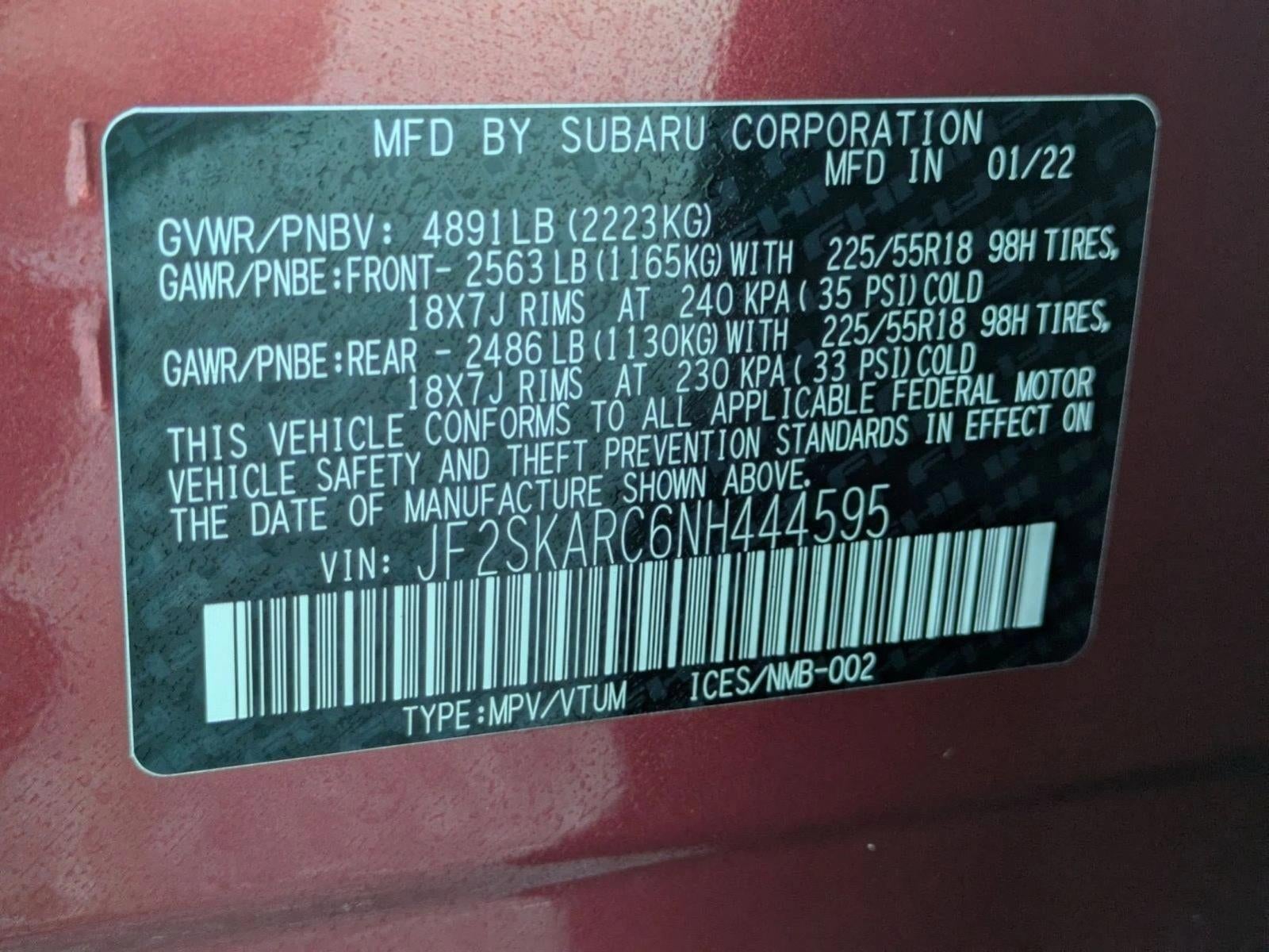 2022 Subaru Forester Touring CVT