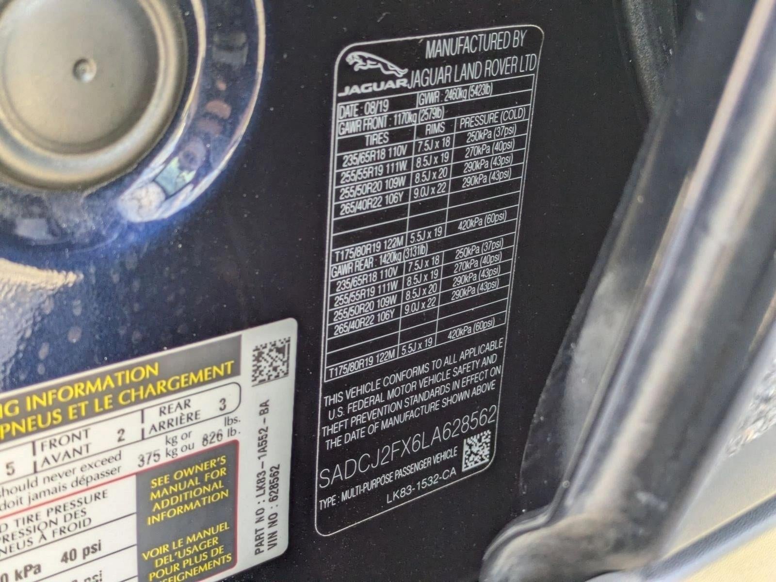 2020 Jaguar F-PACE 25t Premium AWD