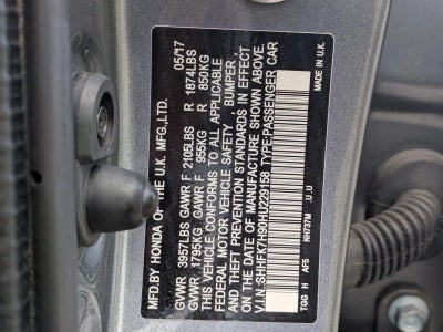 2017 Honda Civic Hatchback Sport Touring CVT
