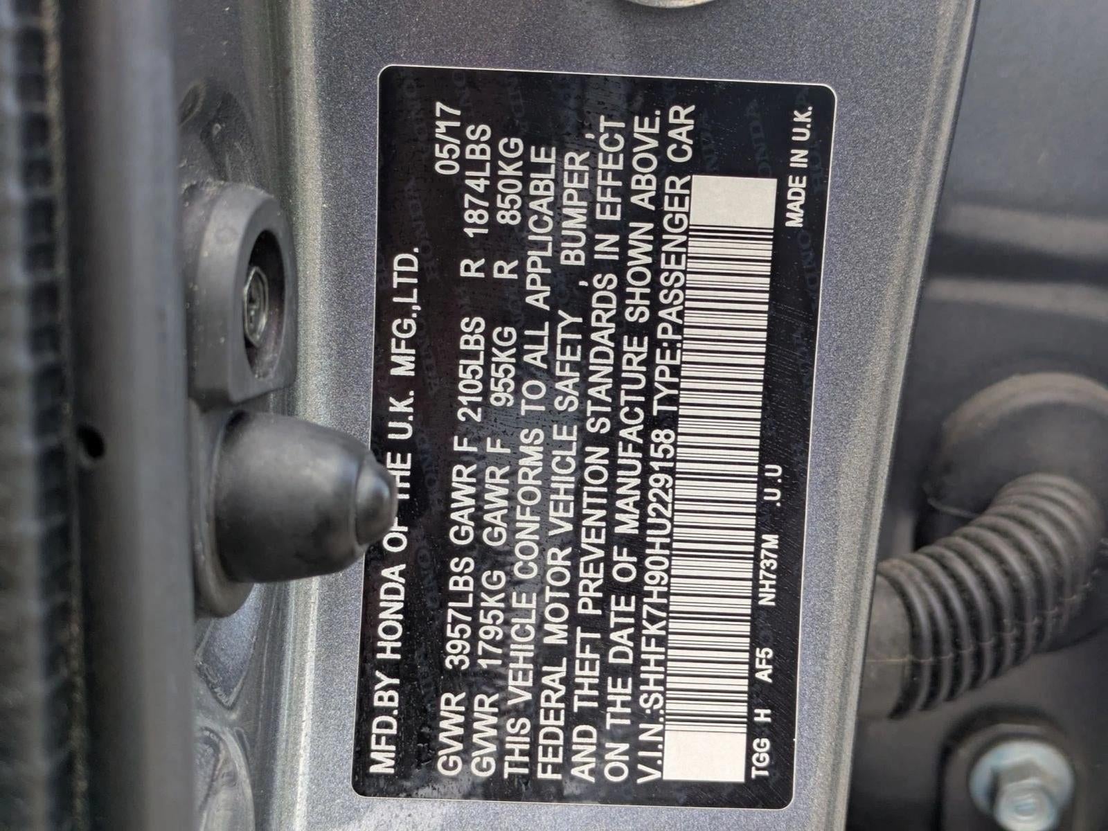 2017 Honda Civic Hatchback Sport Touring CVT