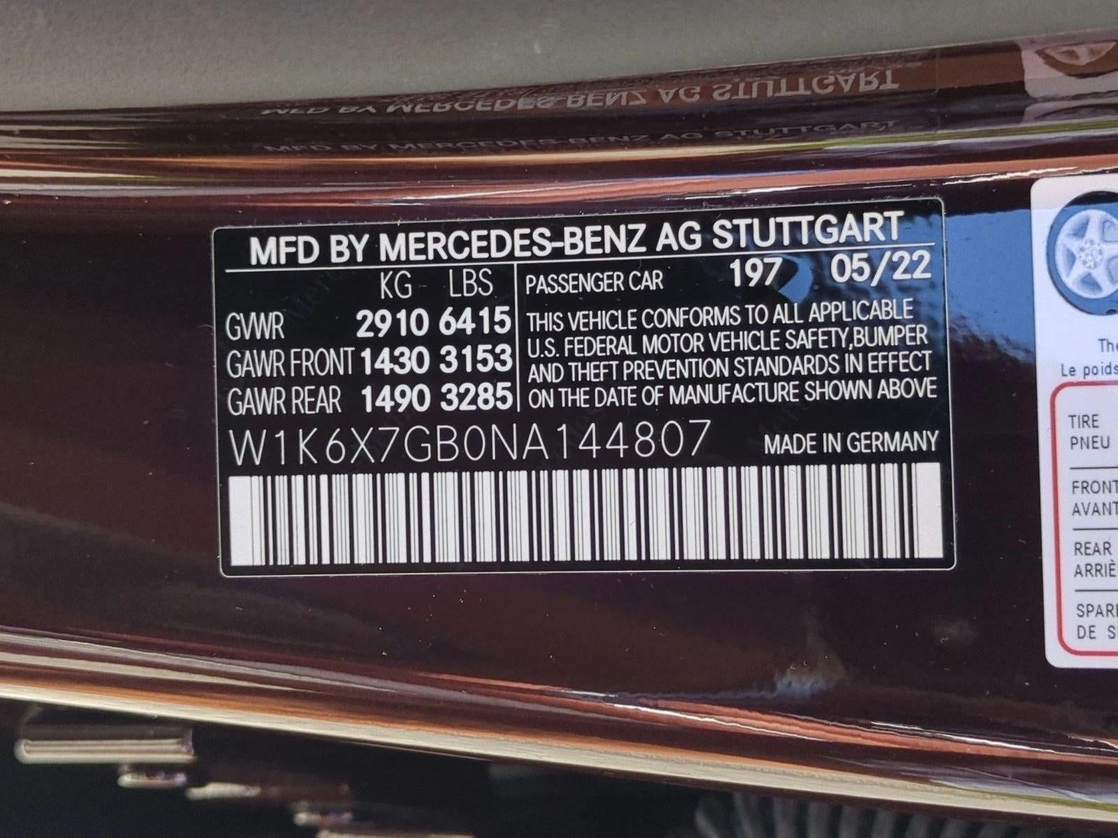 2022 Mercedes-Benz S-Class Maybach S 580 4MATIC® Sedan