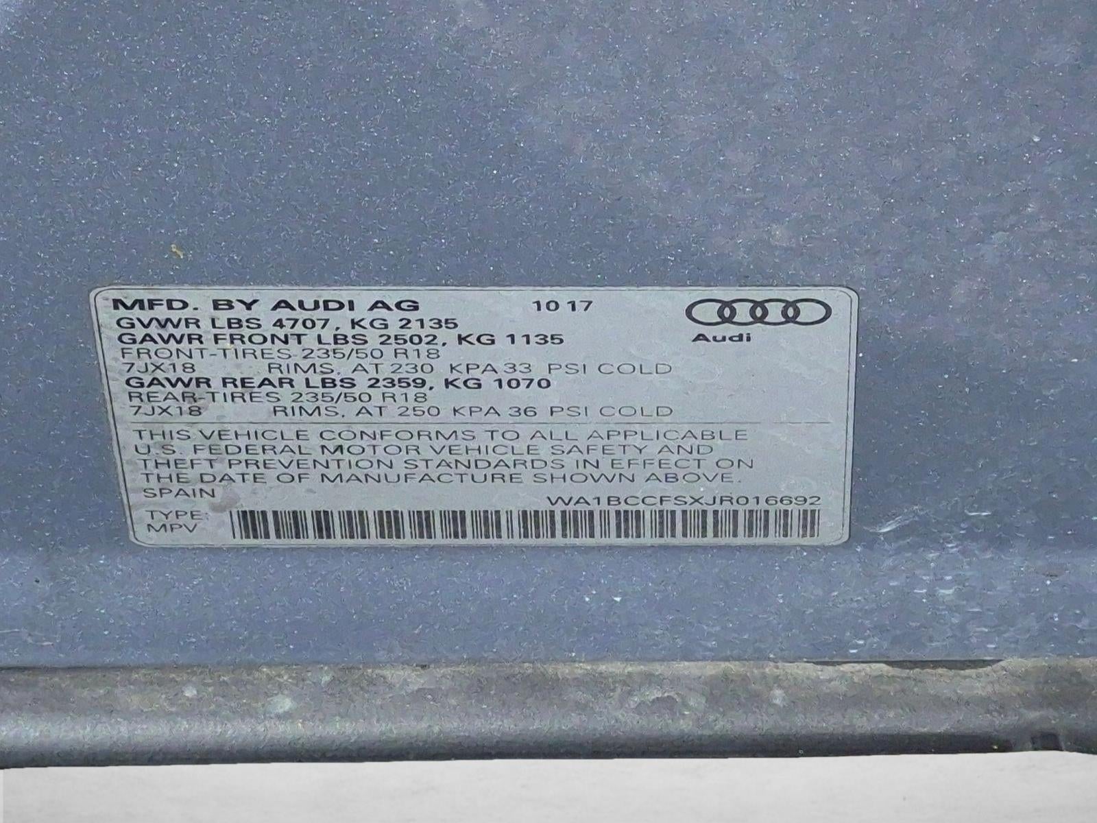 2018 Audi Q3 2.0 TFSI Premium FWD