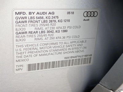 2018 Audi Q5 2.0 TFSI Premium Plus