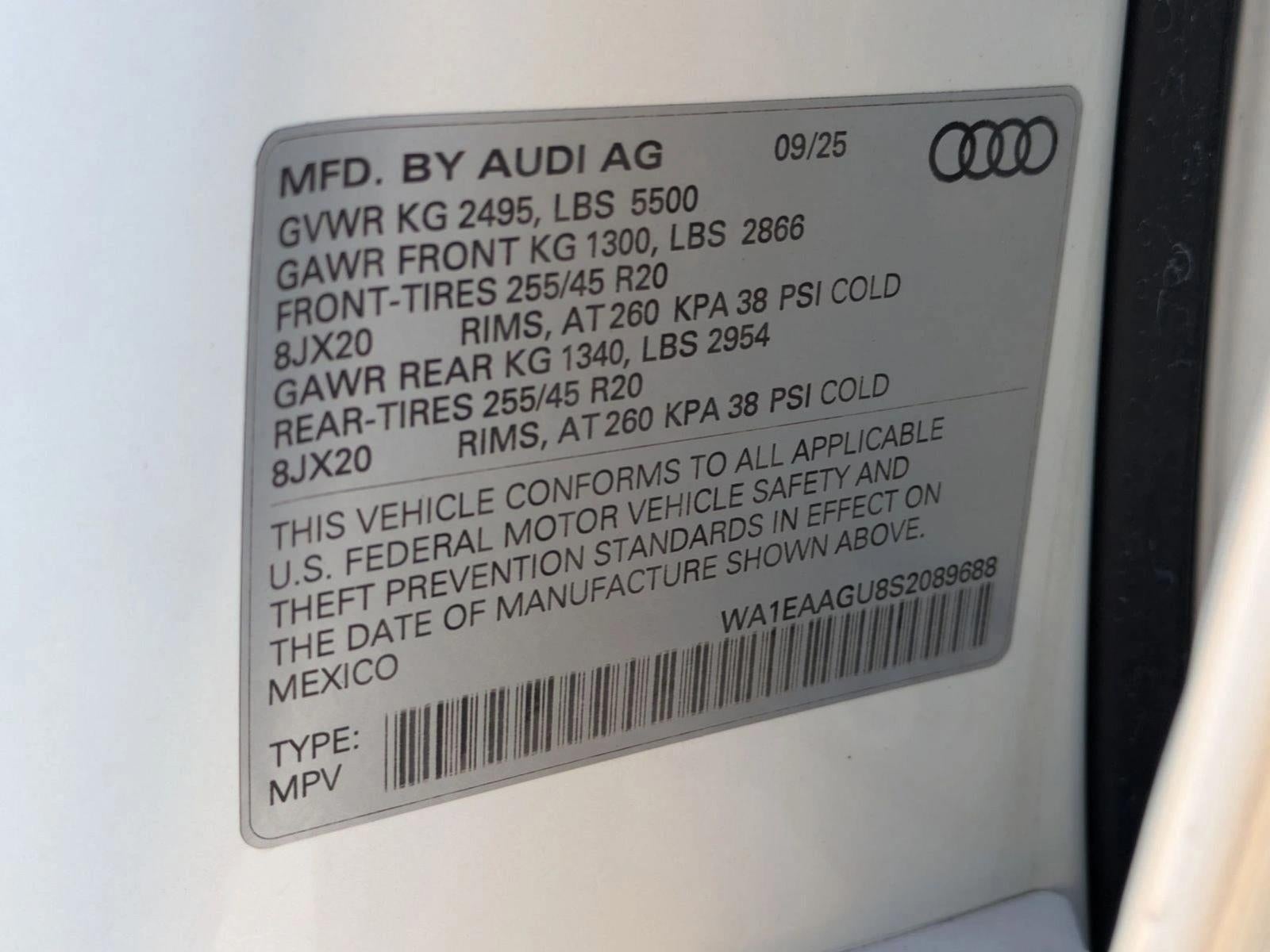 2025 Audi Q5 Sportback Premium Plus 2.0 TFSI quattro