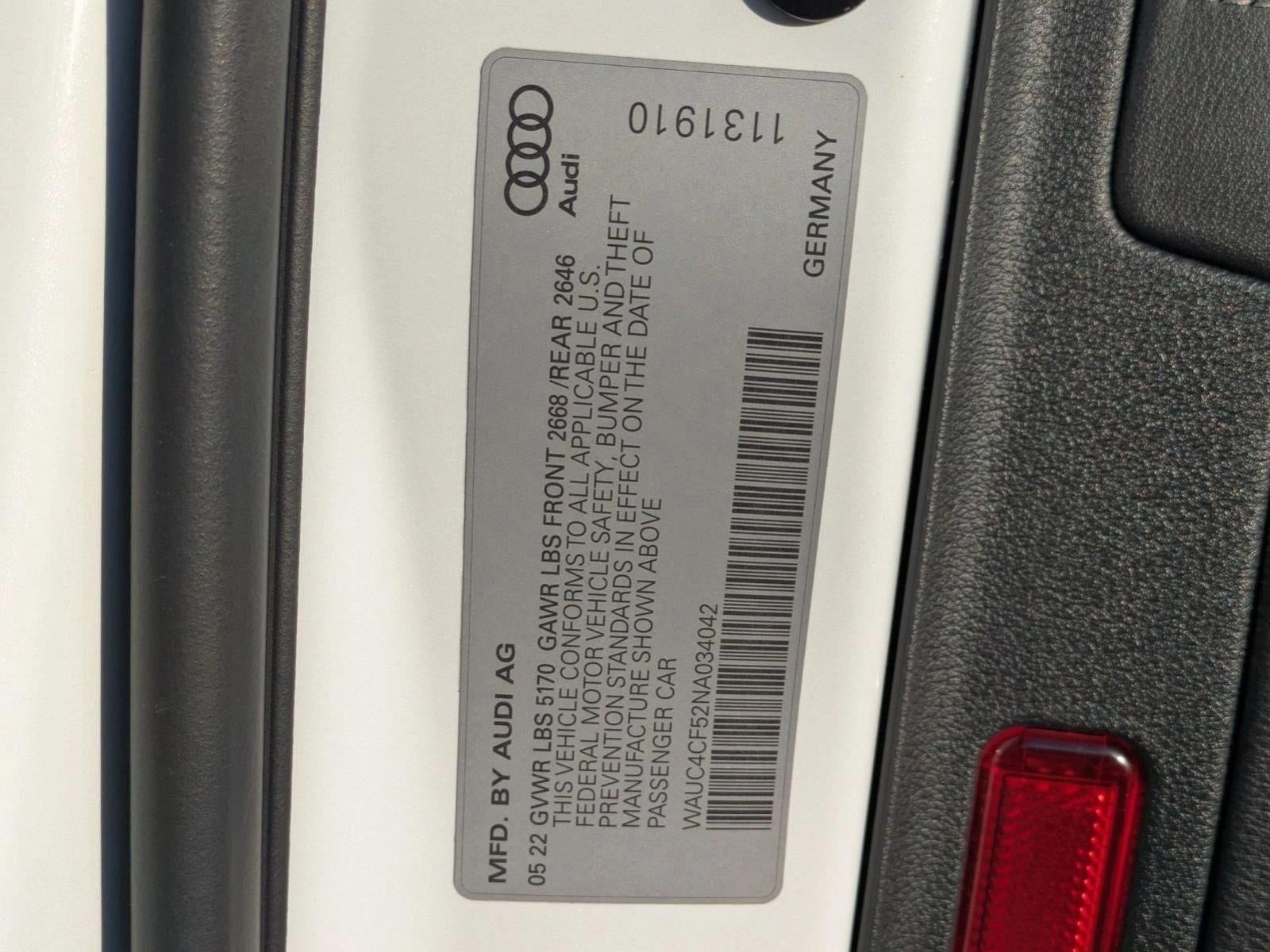 2022 Audi S5 Sportback Premium Plus 3.0 TFSI quattro