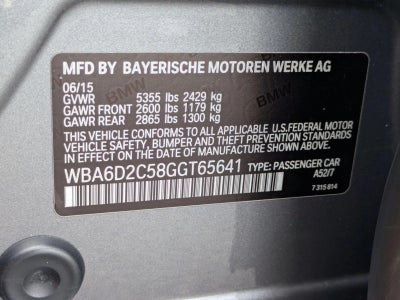 2016 BMW 640i xDrive Sedan
