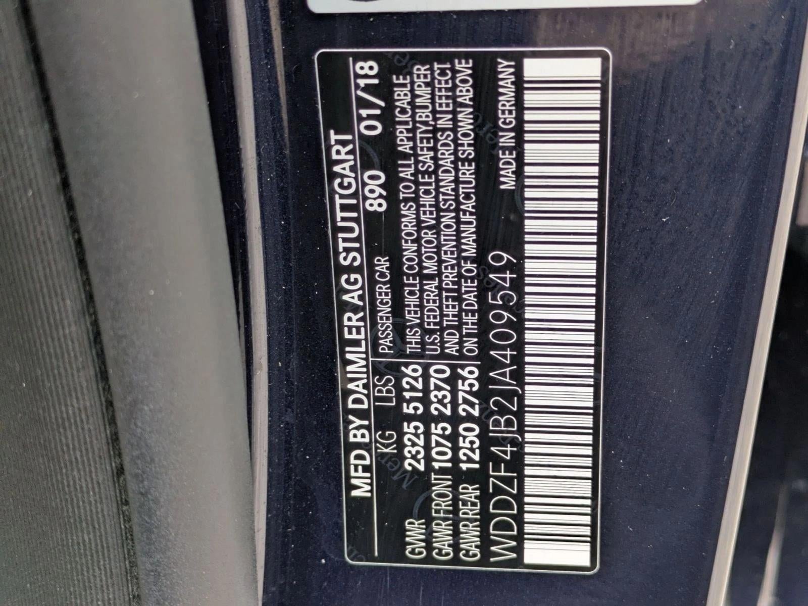 2018 Mercedes-Benz E-Class E 300 RWD Sedan