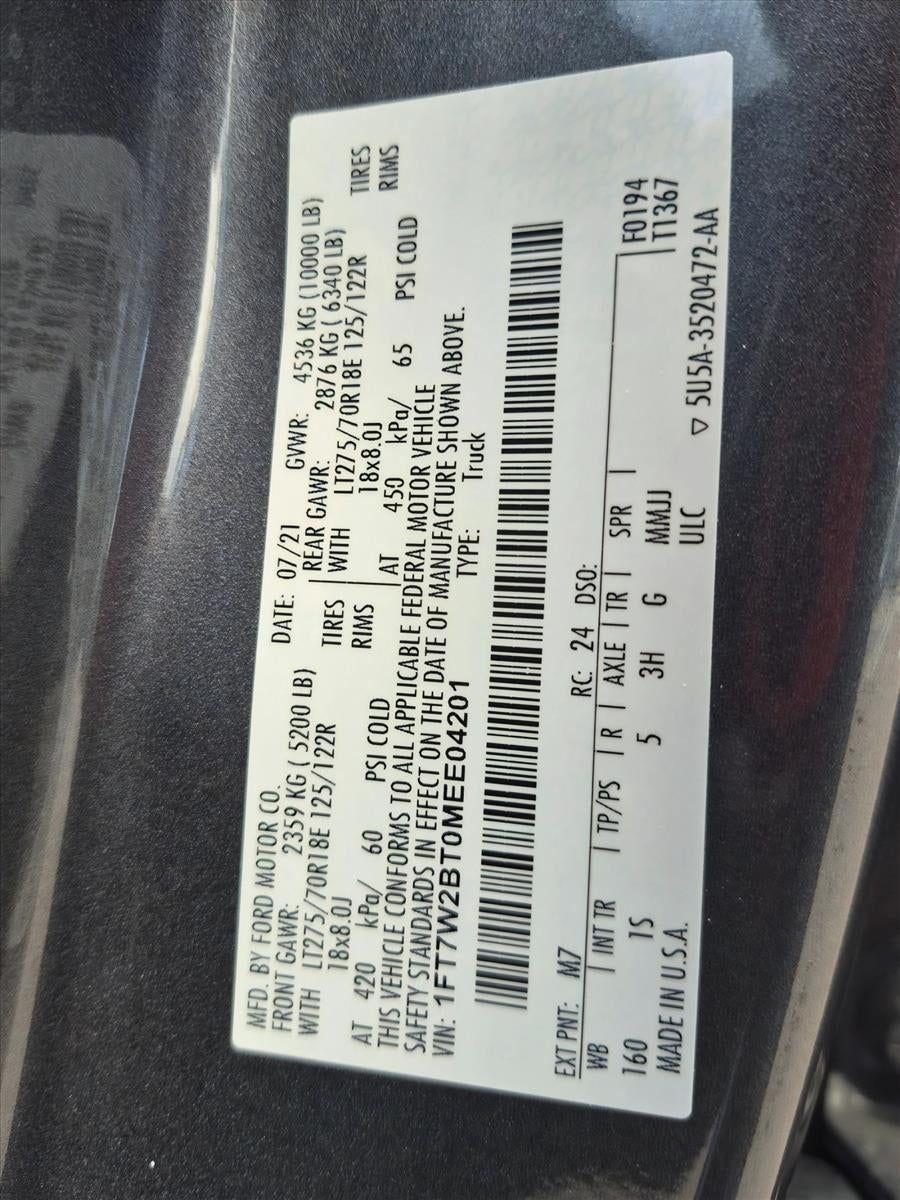 2021 Ford Super Duty F-250 SRW XL 4WD Crew Cab 6.75' Box