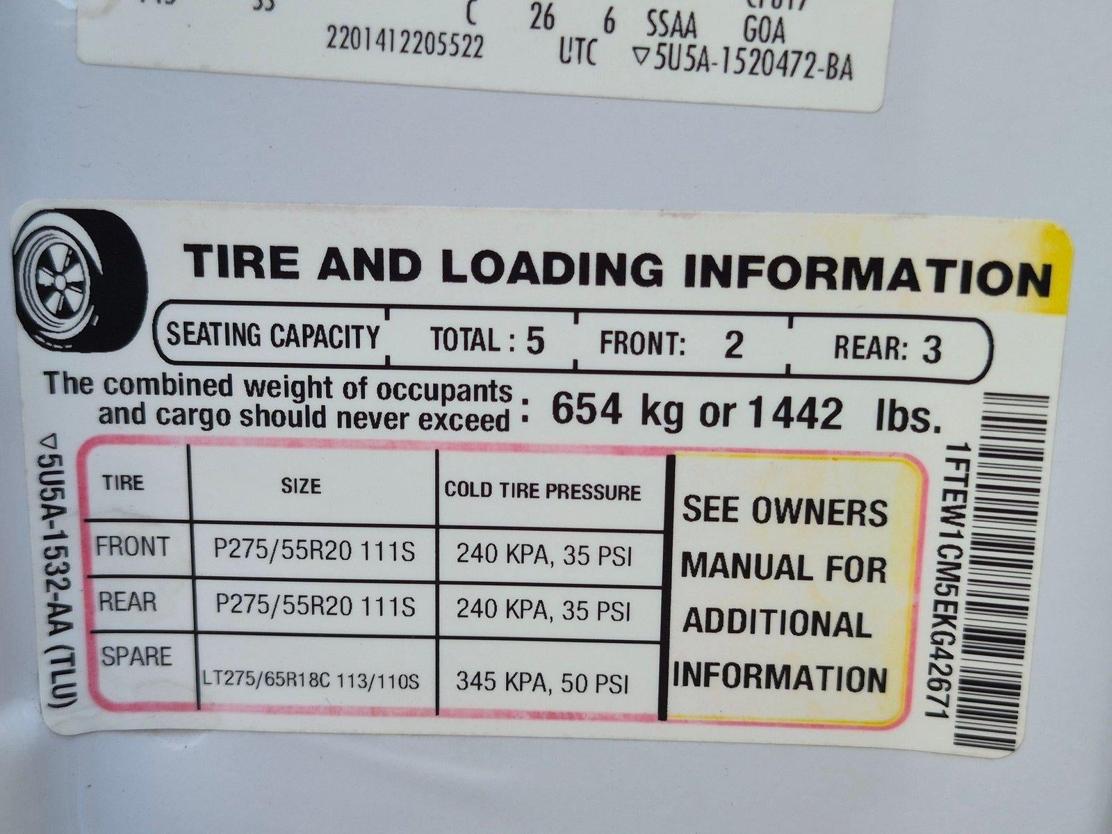 2014 Ford F-150 2WD SuperCrew 5-1/2 Ft Box STX