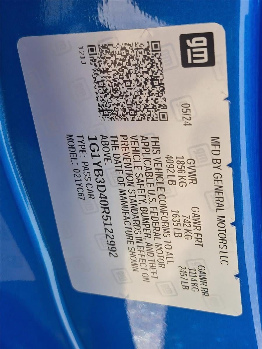 2024 Chevrolet Corvette Stingray Convertible 2LT