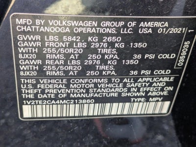 2021 Volkswagen Atlas Cross Sport 3.6L V6 SEL Premium 4MOTION