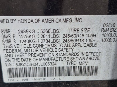 2018 Acura MDX FWD