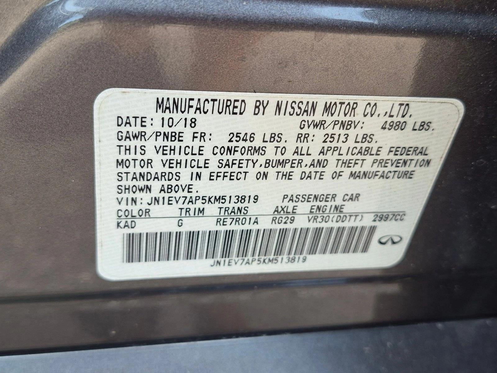 2019 INFINITI Q50 3.0t LUXE RWD