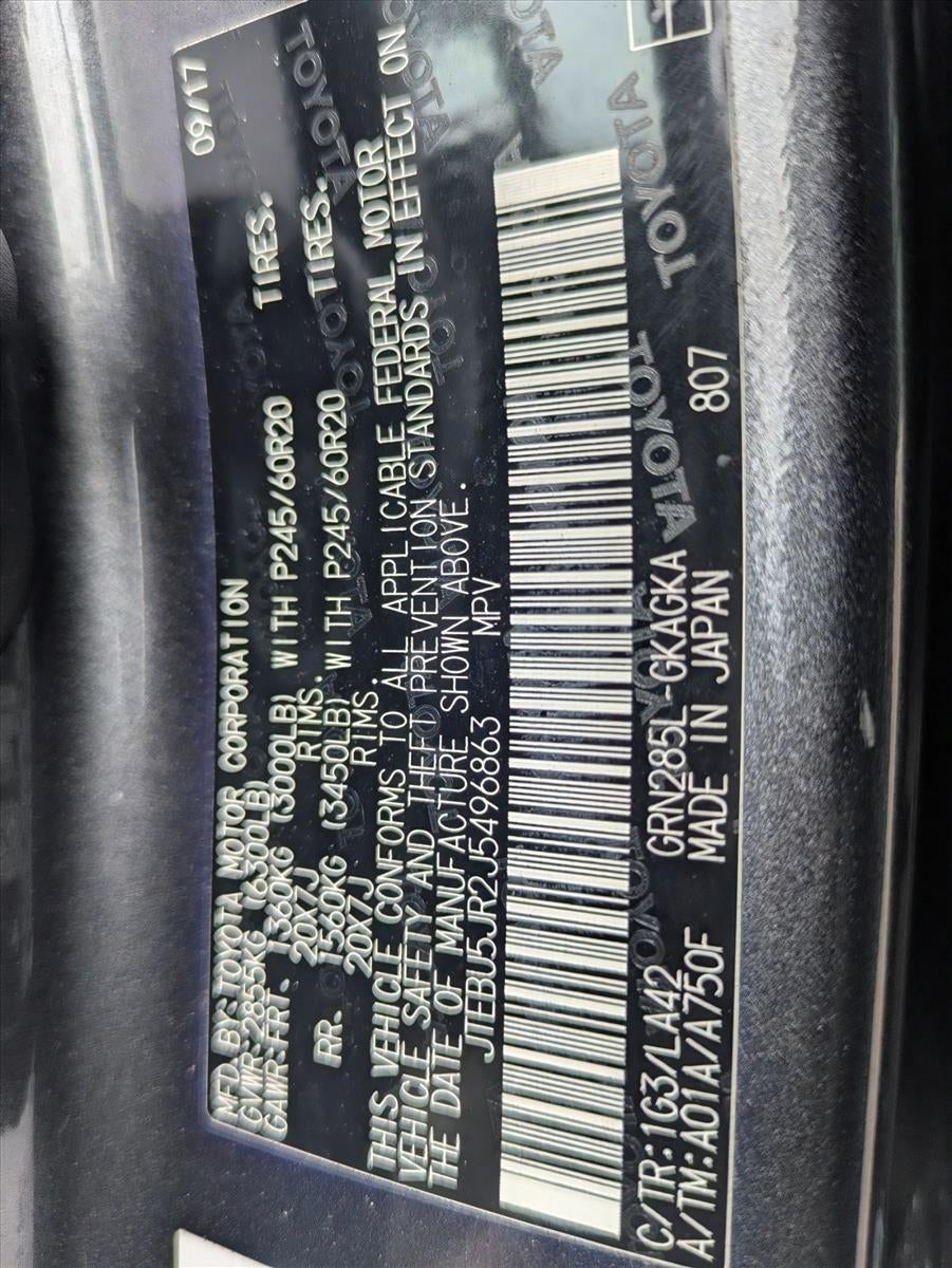 2018 Toyota 4Runner Limited 4WD (Natl)