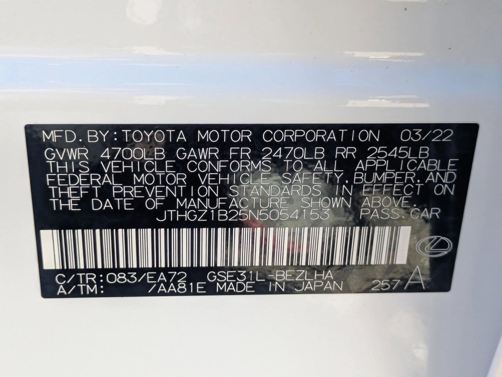 2022 Lexus IS 350 F SPORT RWD