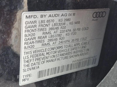 2017 Audi Q7 3.0 TFSI Prestige