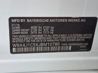 2018 BMW 430i Gran Coupe
