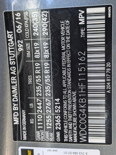 2017 Mercedes-Benz GLC GLC 300 4MATIC® SUV