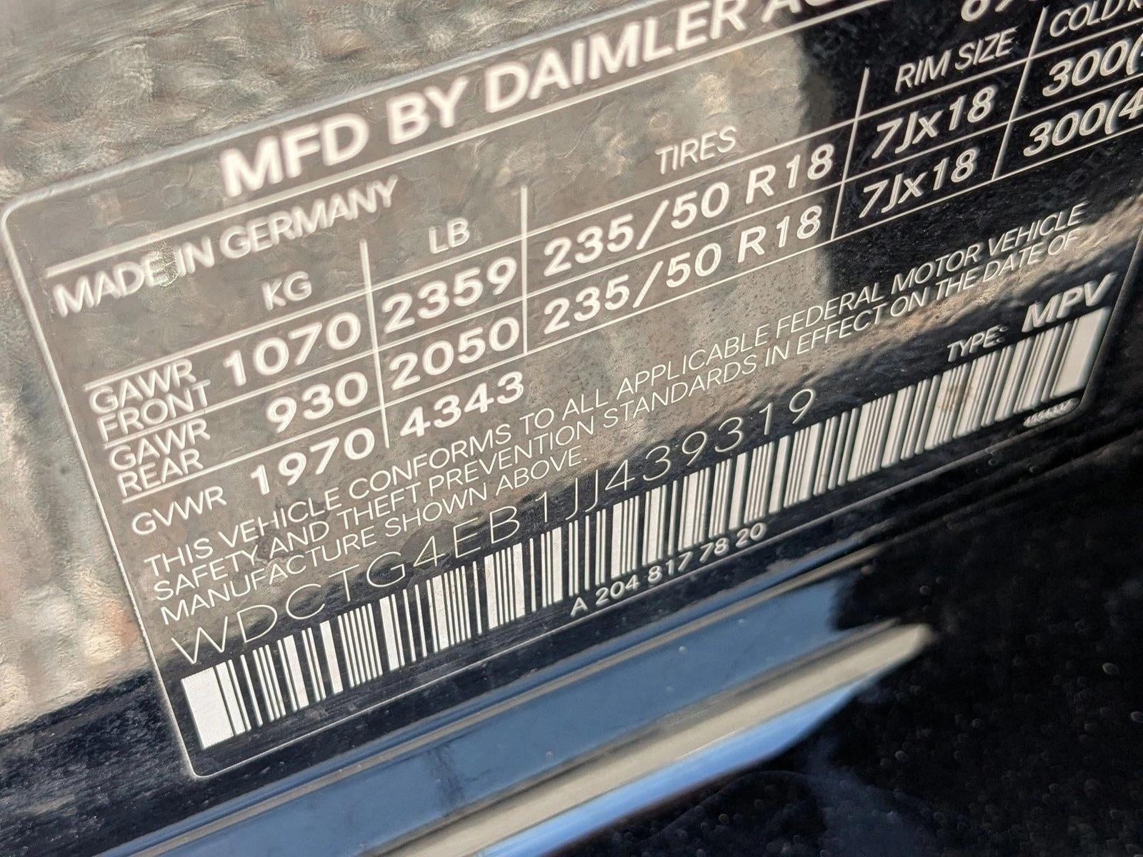 2018 Mercedes-Benz GLA GLA 250 SUV