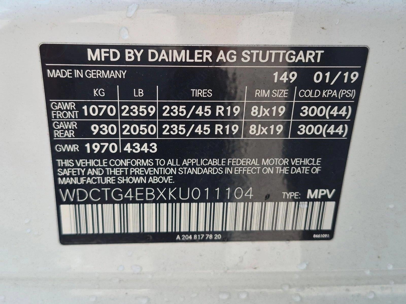 2019 Mercedes-Benz GLA GLA 250 SUV