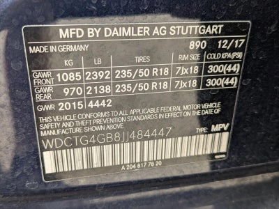 2018 Mercedes-Benz GLA GLA 250 4MATIC® SUV