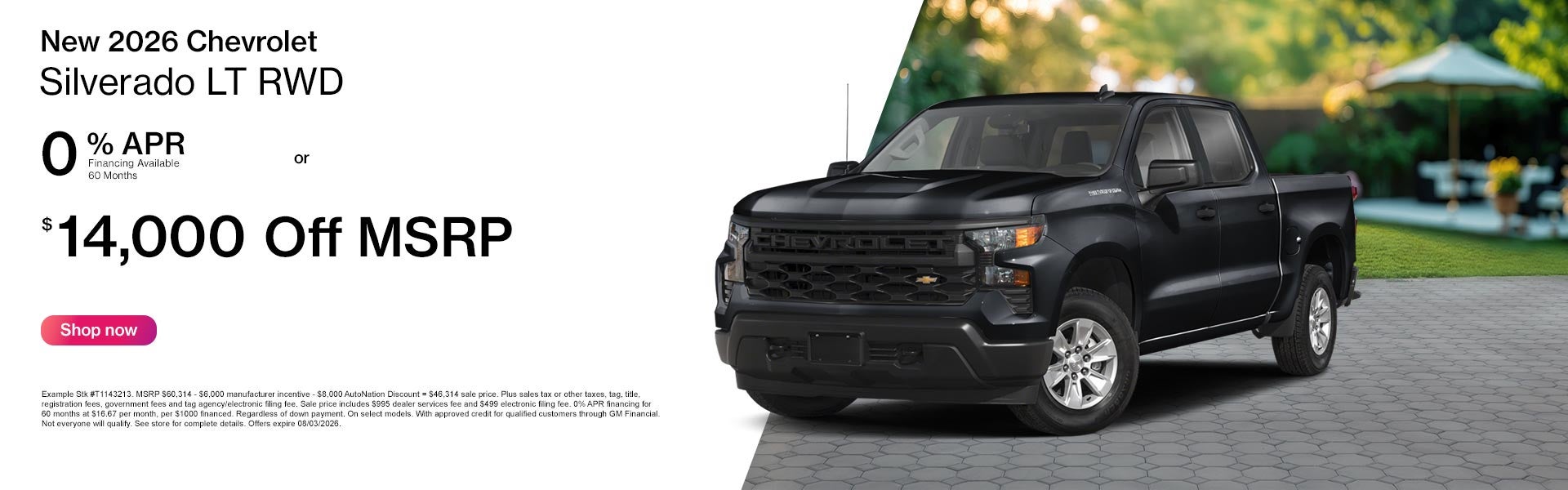 New 2026 Chevrolet Silverado LT RWD APR Offer